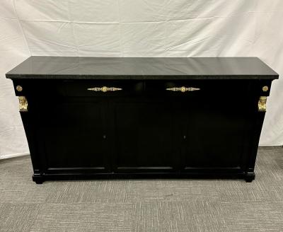 Hollywood Regency Sideboard Credenza Cabinet Bronze Mounted Empire Style