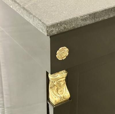 Hollywood Regency Sideboard Credenza Cabinet Bronze Mounted Empire Style