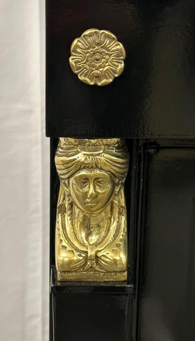 Hollywood Regency Sideboard Credenza Cabinet Bronze Mounted Empire Style