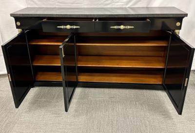 Hollywood Regency Sideboard Credenza Cabinet Bronze Mounted Empire Style