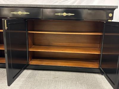 Hollywood Regency Sideboard Credenza Cabinet Bronze Mounted Empire Style