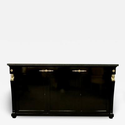 Hollywood Regency Sideboard Credenza Cabinet Bronze Mounted Empire Style