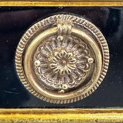 Hollywood Regency Style Black Lacquer Sideboard Credenza Maison Jansen Style