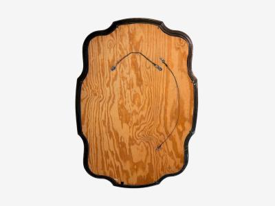 Hollywood Regency Style Bronze Scalloped Wall Mirror USA 1950s