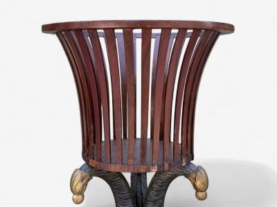 Hollywood Regency Style Mahogany Parcel Gilt Cellarette England 19th c 