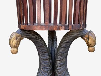 Hollywood Regency Style Mahogany Parcel Gilt Cellarette England 19th c 