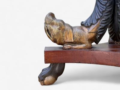 Hollywood Regency Style Mahogany Parcel Gilt Cellarette England 19th c 