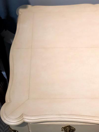 Hollywood Regency Style Parchment Desk Louis XV Style