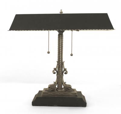 Hollywood Regency Style Pewter and Tole Table Lamp