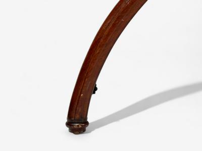 Hollywood Regency Style Stained Wood Green Fabric Benches USA 1980s