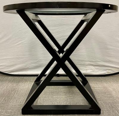 Hollywood Regency Style X Base Center or End Table