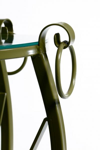 Hollywood Regency Tall Green Pedestals with Curvaceous Roman Urn Silhouette