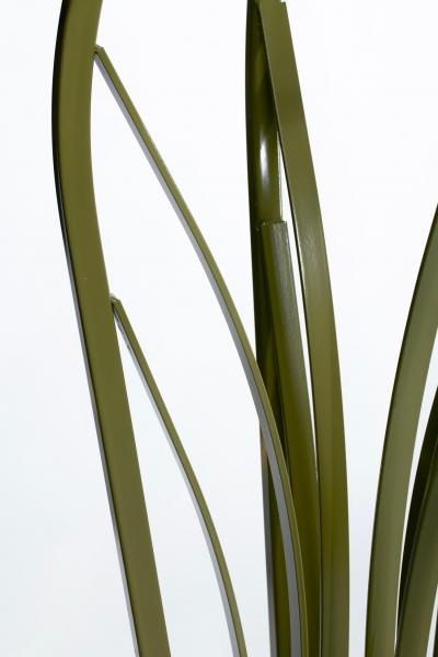 Hollywood Regency Tall Green Pedestals with Curvaceous Roman Urn Silhouette