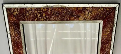 Hollywood Regency Tortoise Shell Wall Console over the Mantle Mirror