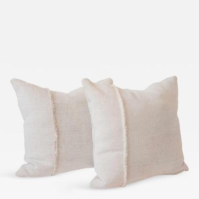 Homespun Pillow with Fringe