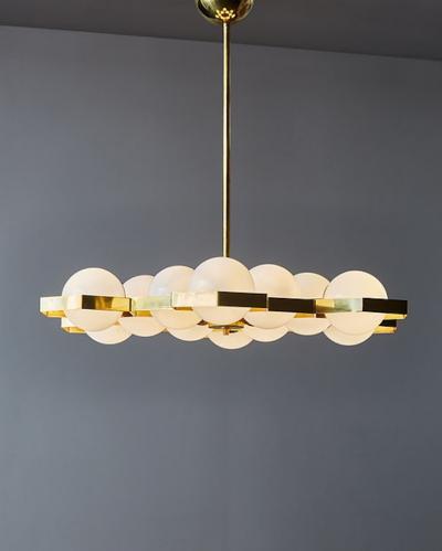 Honeycomb Brass and Glass Candlestick