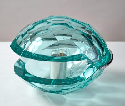 Honeycomb Faceted Table Lamp Italy 1970s