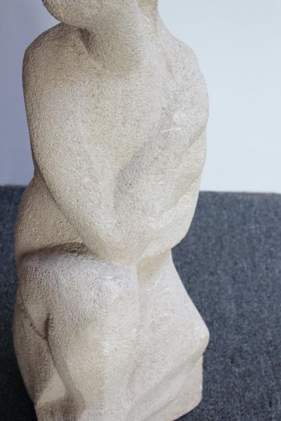 Honorio Garc a Condoy Carved Stone Figurative Sculpture