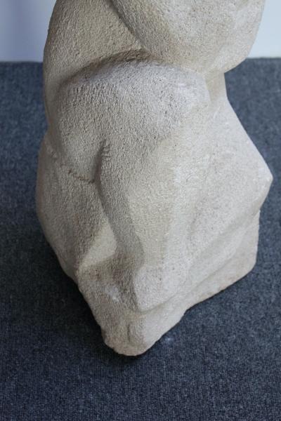 Honorio Garc a Condoy Carved Stone Figurative Sculpture
