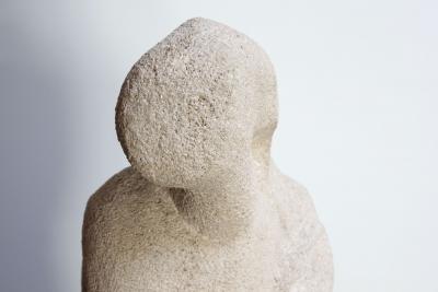Honorio Garc a Condoy Carved Stone Figurative Sculpture