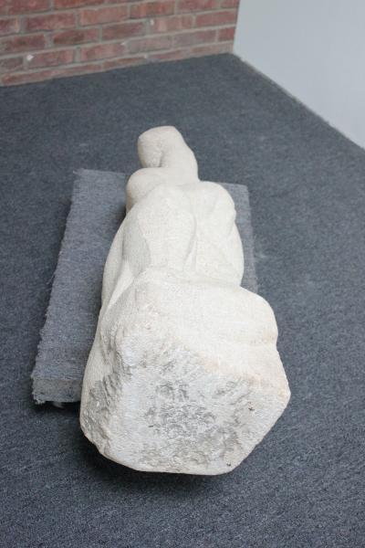 Honorio Garc a Condoy Carved Stone Figurative Sculpture