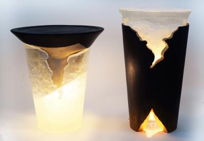 Hoon Moreau LE COUPLE IA Pair of side tables