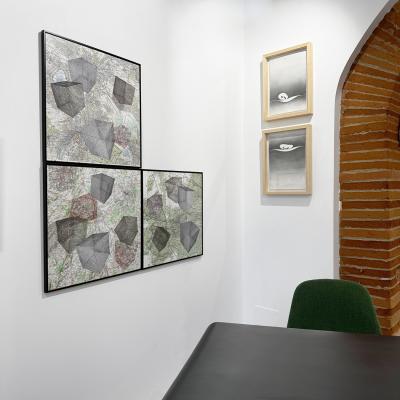 Hoon Moreau SPACE TIME 9 Drawing on paper with coal