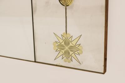 Horizontal Modernist Wall Mirror Italy 1960s