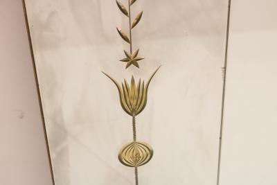 Horizontal Modernist Wall Mirror Italy 1960s