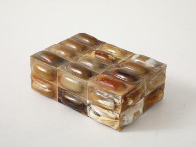 Horn Oval Tiled Keepsake Box