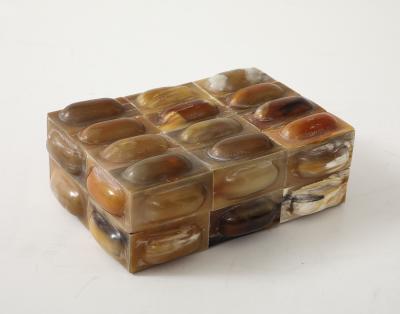 Horn Oval Tiled Keepsake Box
