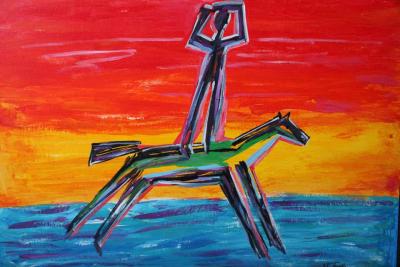 Horse Rider Seeking Beyond