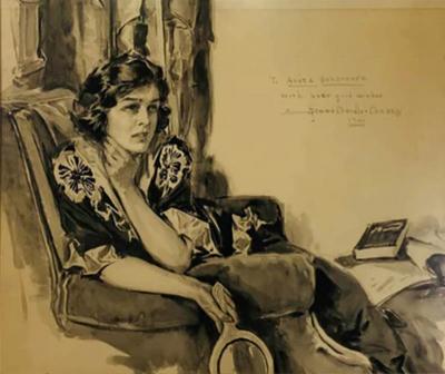 Howard Chandler Christy Howard Chandler Christy Portrait of a Woman 1940 signed dated and Framed