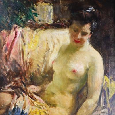 Howard Chandler Christy RECLINING NUDE by Howard Chandler Christy Oil on canvas Framed
