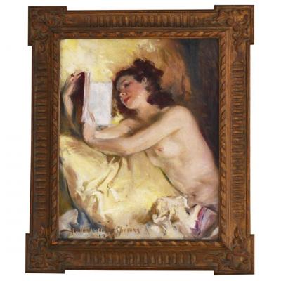 Howard Chandler Christy Reclining Nude by Howard Chandler Christy 20 x 17in
