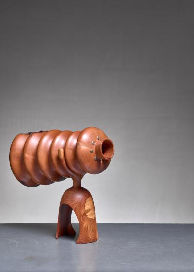 Howard Lenin Howard Lewin wooden telescope sculpture USA