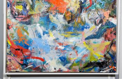 Howard Reyes Marketing Nightmare Peoples Dream oil charcoal painting by Howard Reyes 2024