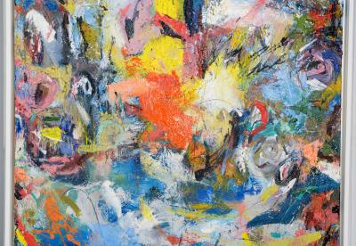 Howard Reyes Marketing Nightmare Peoples Dream oil charcoal painting by Howard Reyes 2024