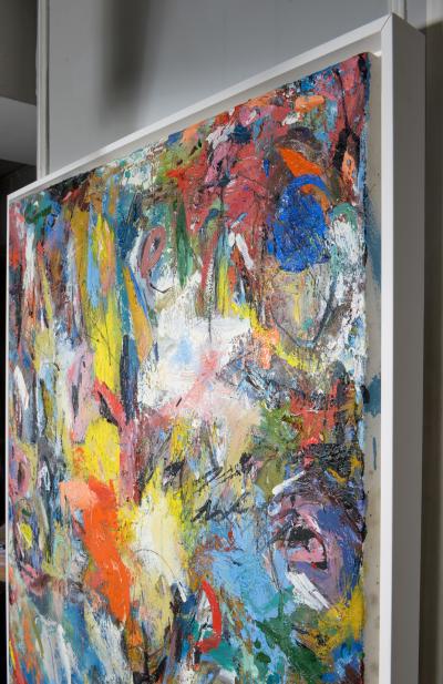 Howard Reyes Marketing Nightmare Peoples Dream oil charcoal painting by Howard Reyes 2024