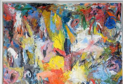 Howard Reyes Marketing Nightmare Peoples Dream oil charcoal painting by Howard Reyes 2024