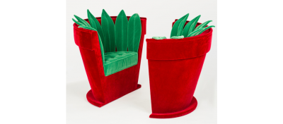 Hubert Le Gall Pair of Pot de fleurs Armchairs 1998