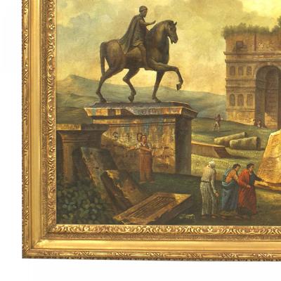 Hubert Robert Italian Neo Classic Landscape of the Temple of Vespia