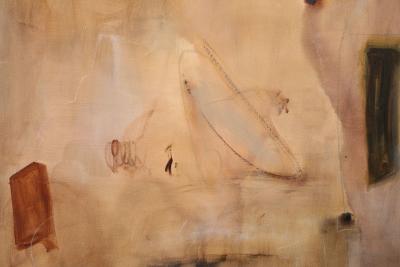 Huda Hashim EARTHY I ABSTRACT ON CANVAS by HUDA HASHIM