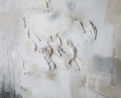 Huda Hashim NEUTRAL ABSTRACT ON CANVAS
