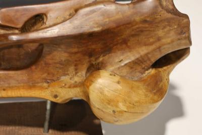 Huez Dominguez Organic Wood Sculpture Mounted on Base Signed