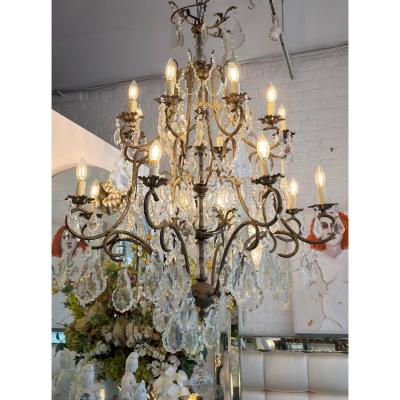 Huge 16 Lite French Crystal Chandelier