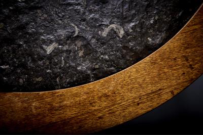 Huge Brutalist coffee Table with Slate top France 1960s