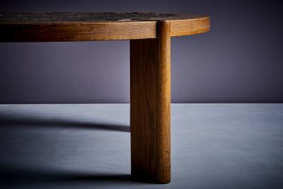 Huge Brutalist coffee Table with Slate top France 1960s