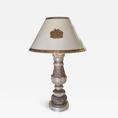 Huge Carved Italian Giltwood Urn Form Table Lamp
