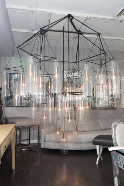 Huge Custom Acrylic Pendant Chandelier in the Manner of Aartreme